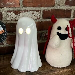 Martha Stewart 9 1/2 inch light up ghost And one felt devil NWT